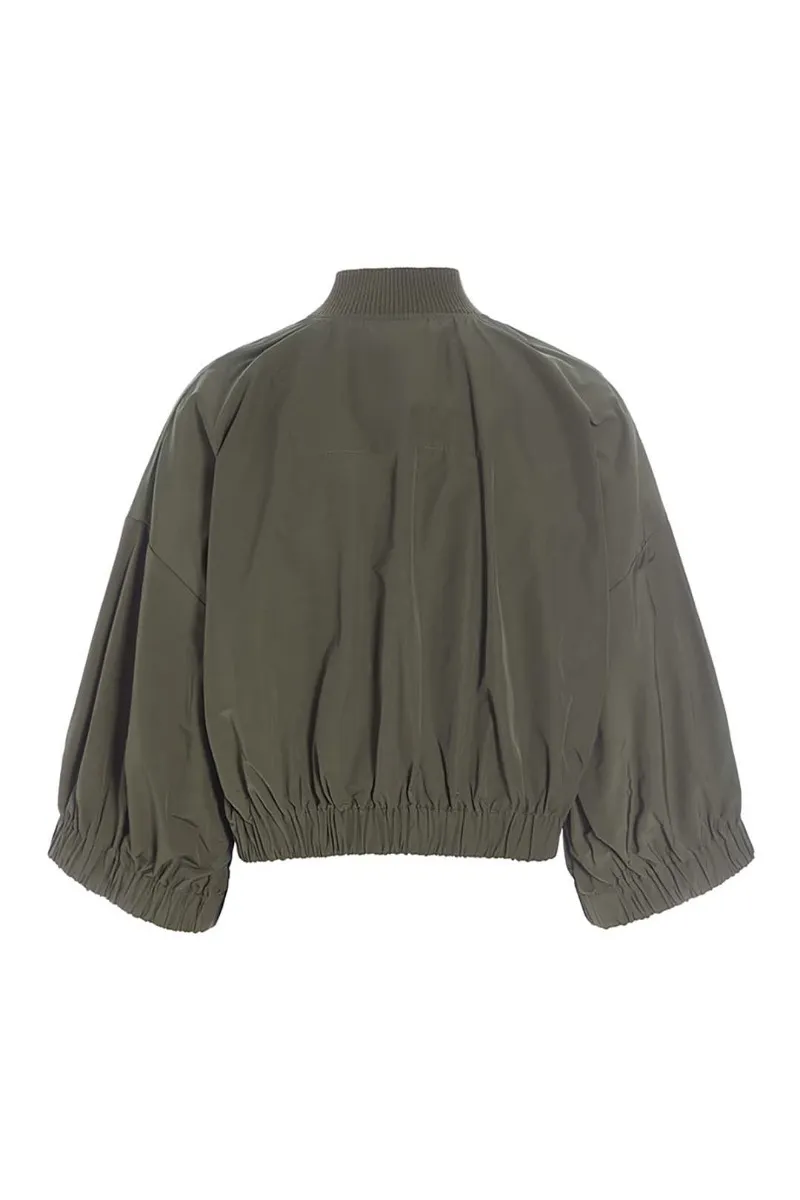 Fukkura poplin bomber jacket