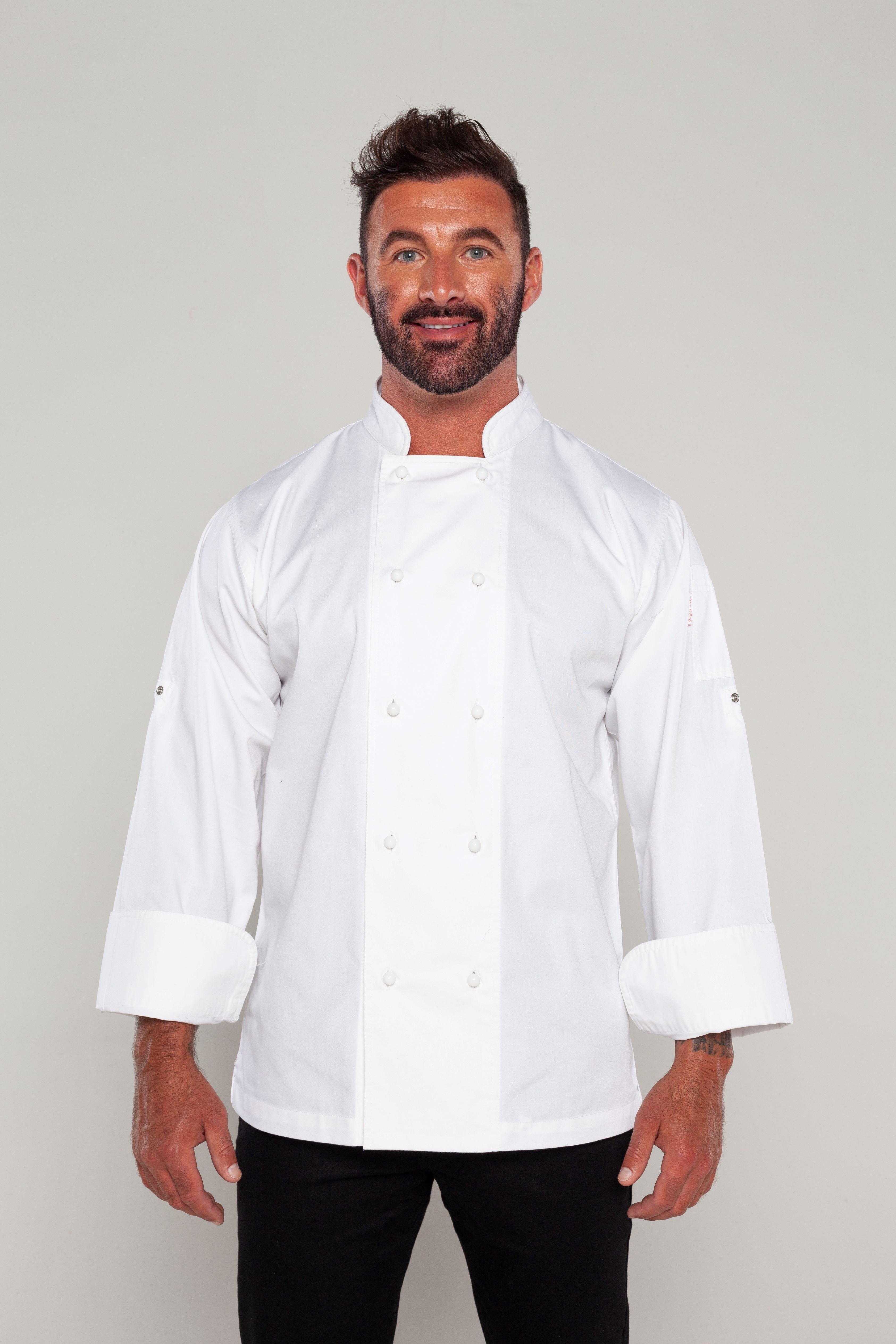 Generic White Chef jackets Long sleeve