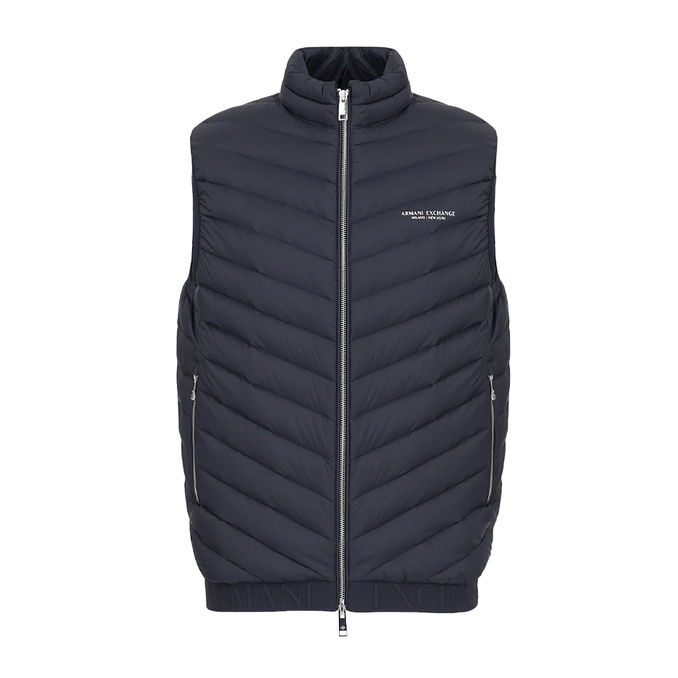 GILET DOWN Man Blue Melange Grey