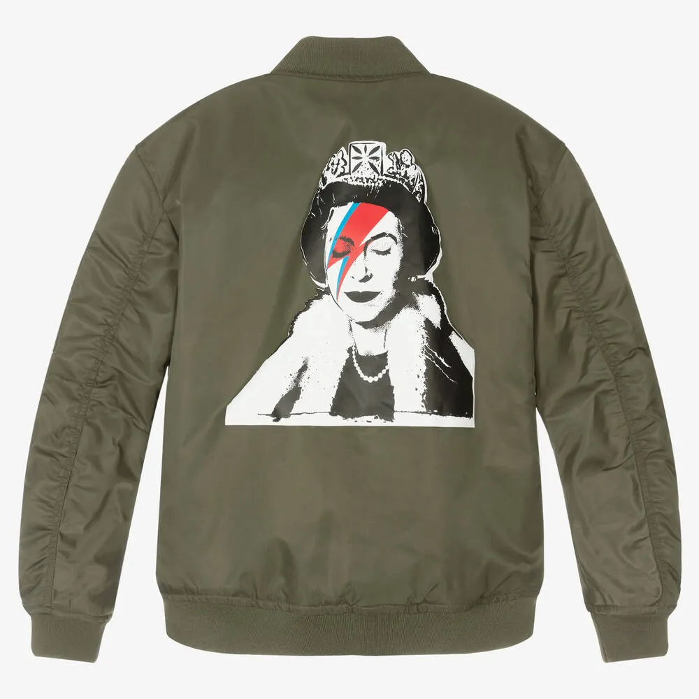 Green Banksy Bomber Jacket