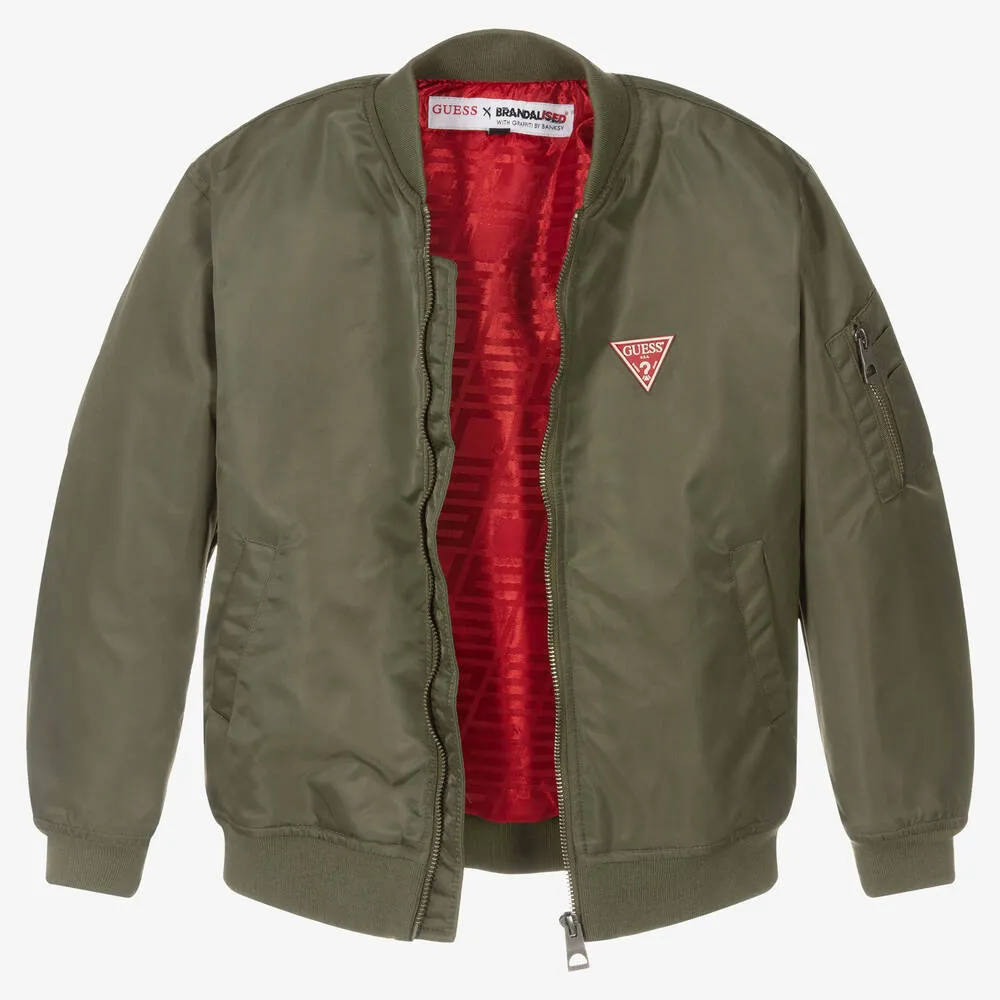 Green Banksy Bomber Jacket