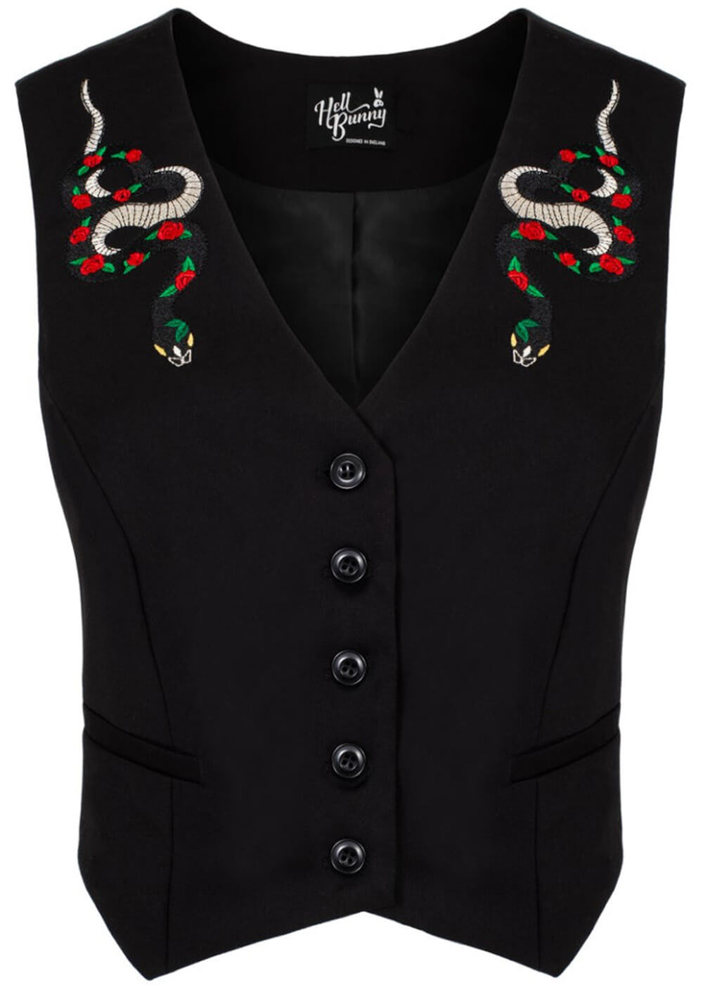 Hell Bunny Viva Maria Waistcoat Black