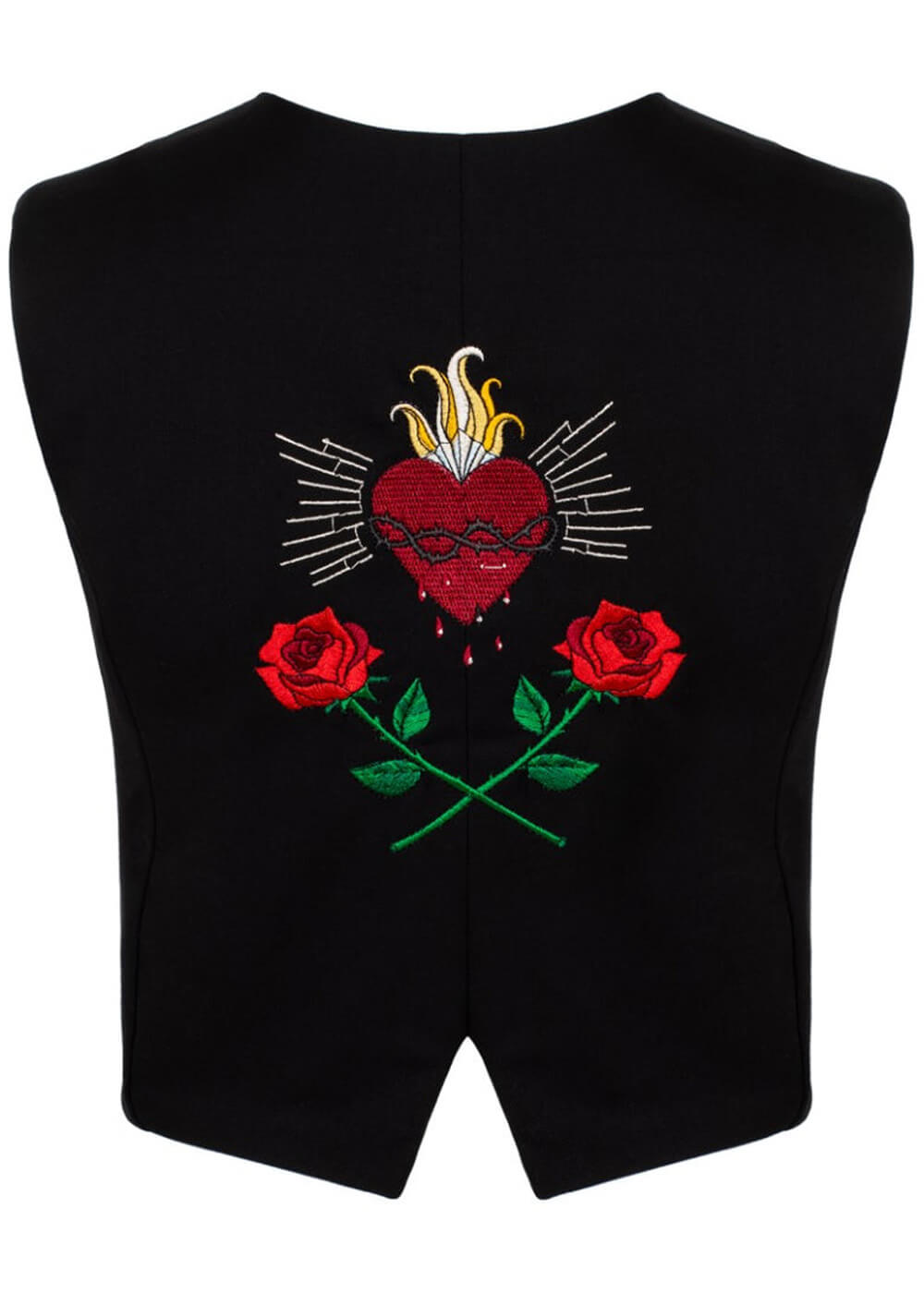 Hell Bunny Viva Maria Waistcoat Black