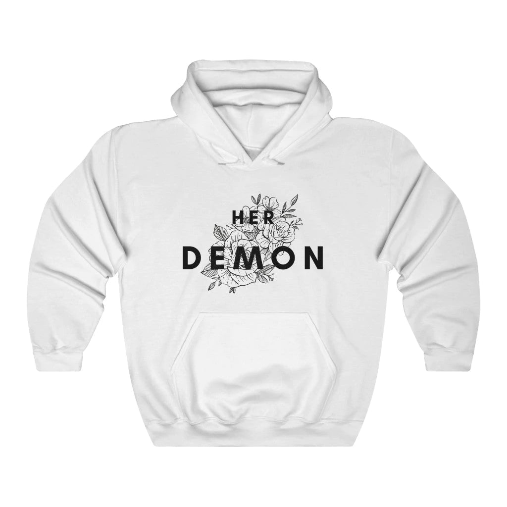 Her Demon / His Angel Couple Hoodies White