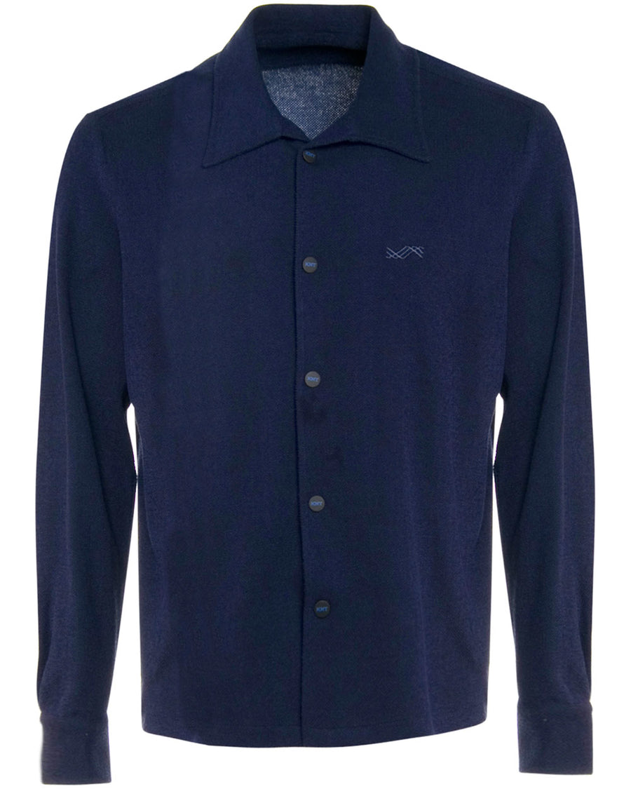 High Blue Knit Overshirt