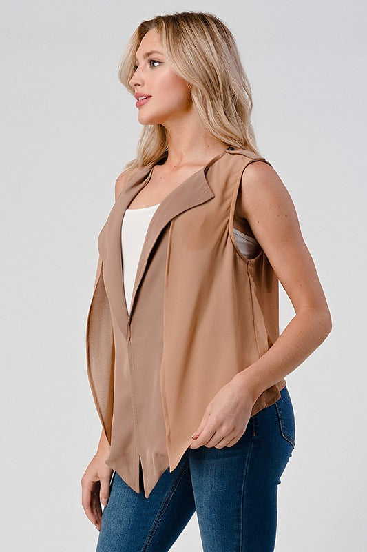 High low vest for women's