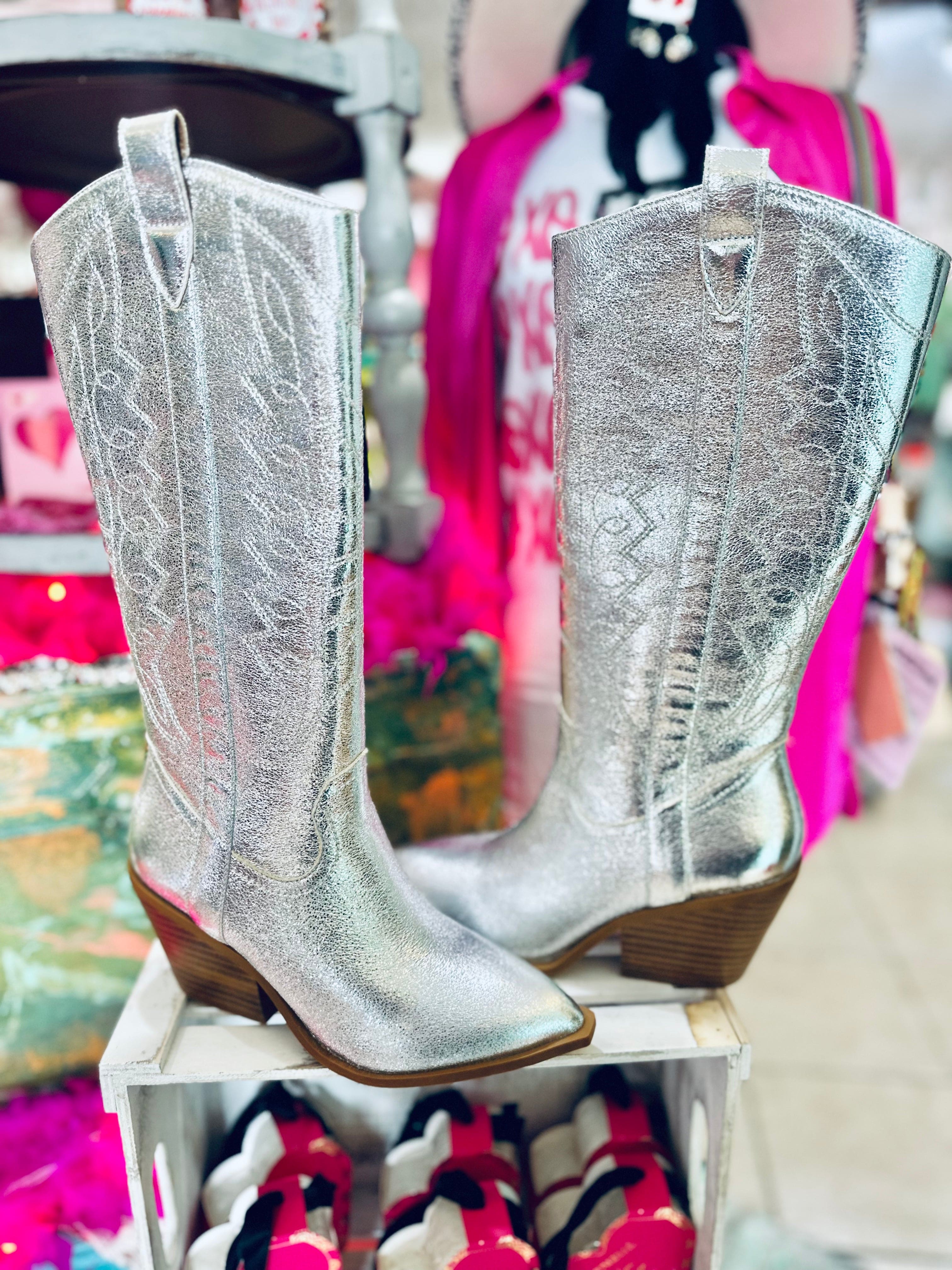 Howdy Metallic Boots - Corkys