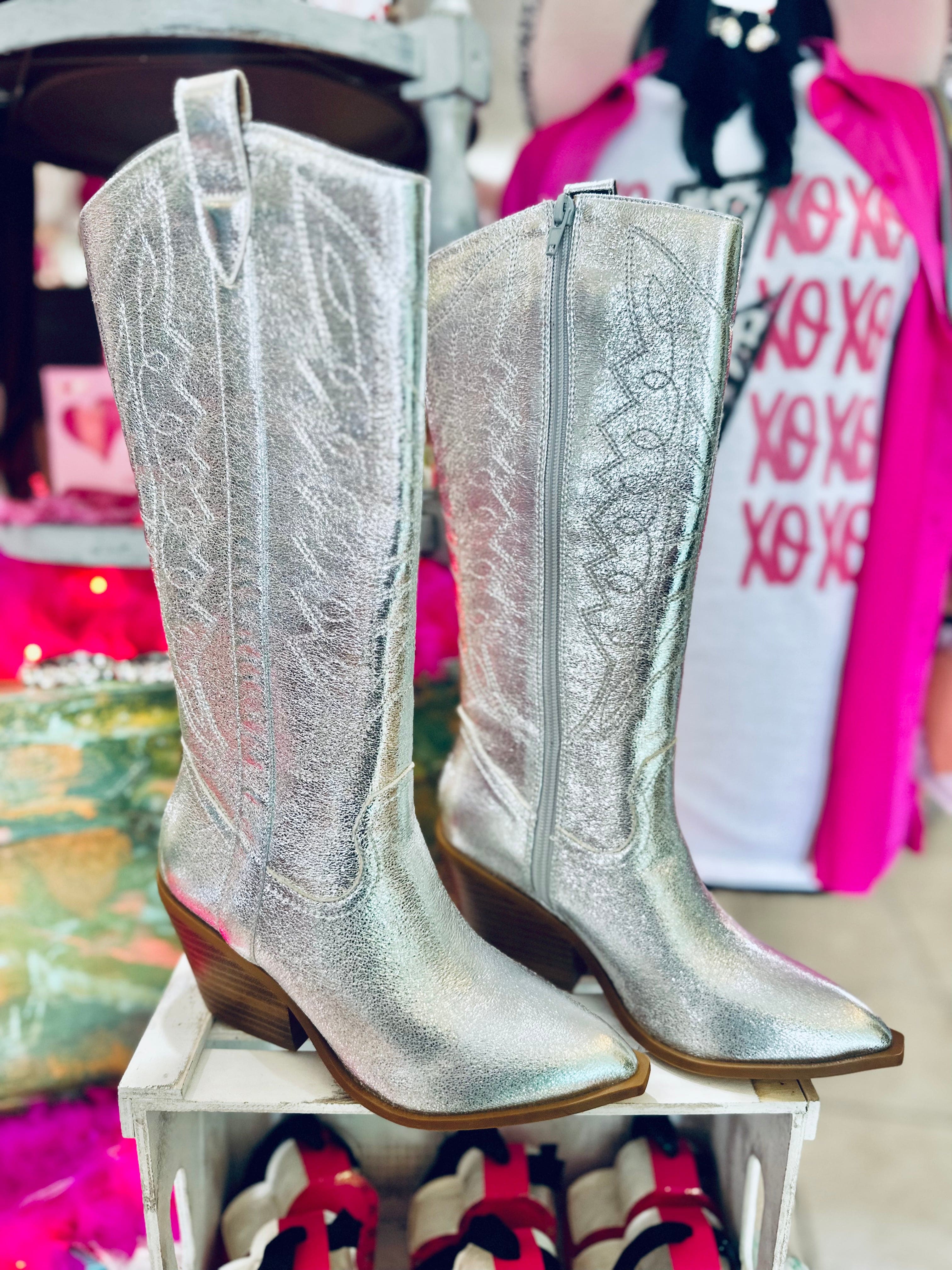 Howdy Metallic Boots - Corkys