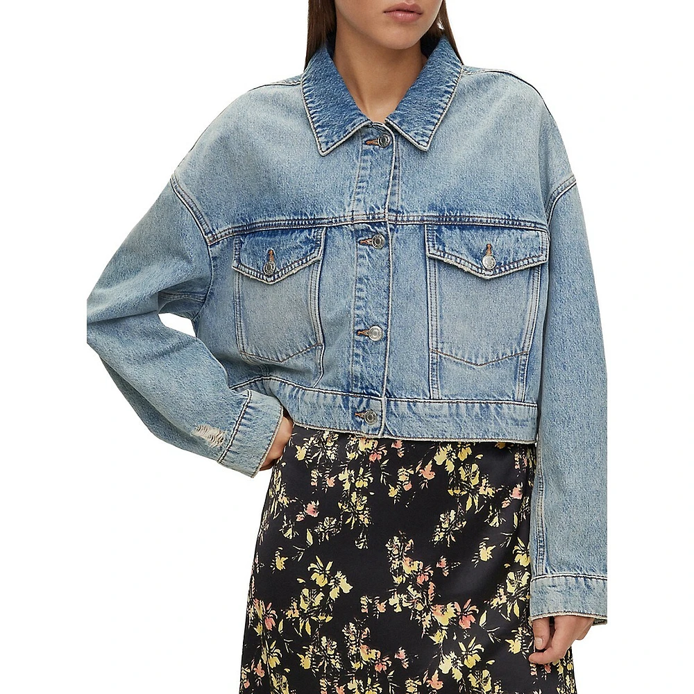 HUGO Cropped Denim Jacket