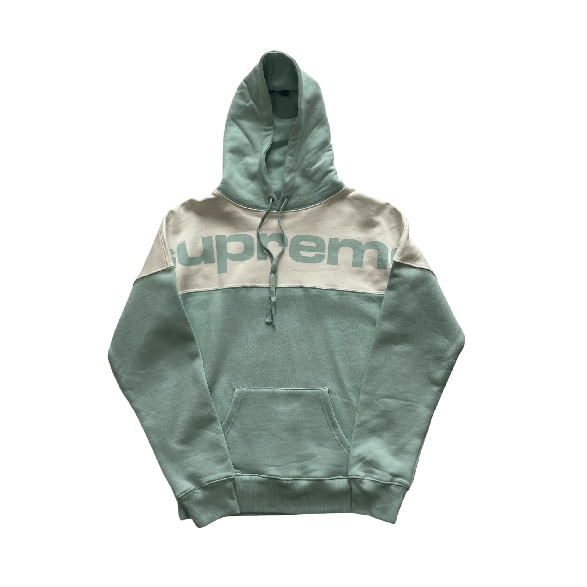 Ice Blue Supreme Blocked Hoodie - Small