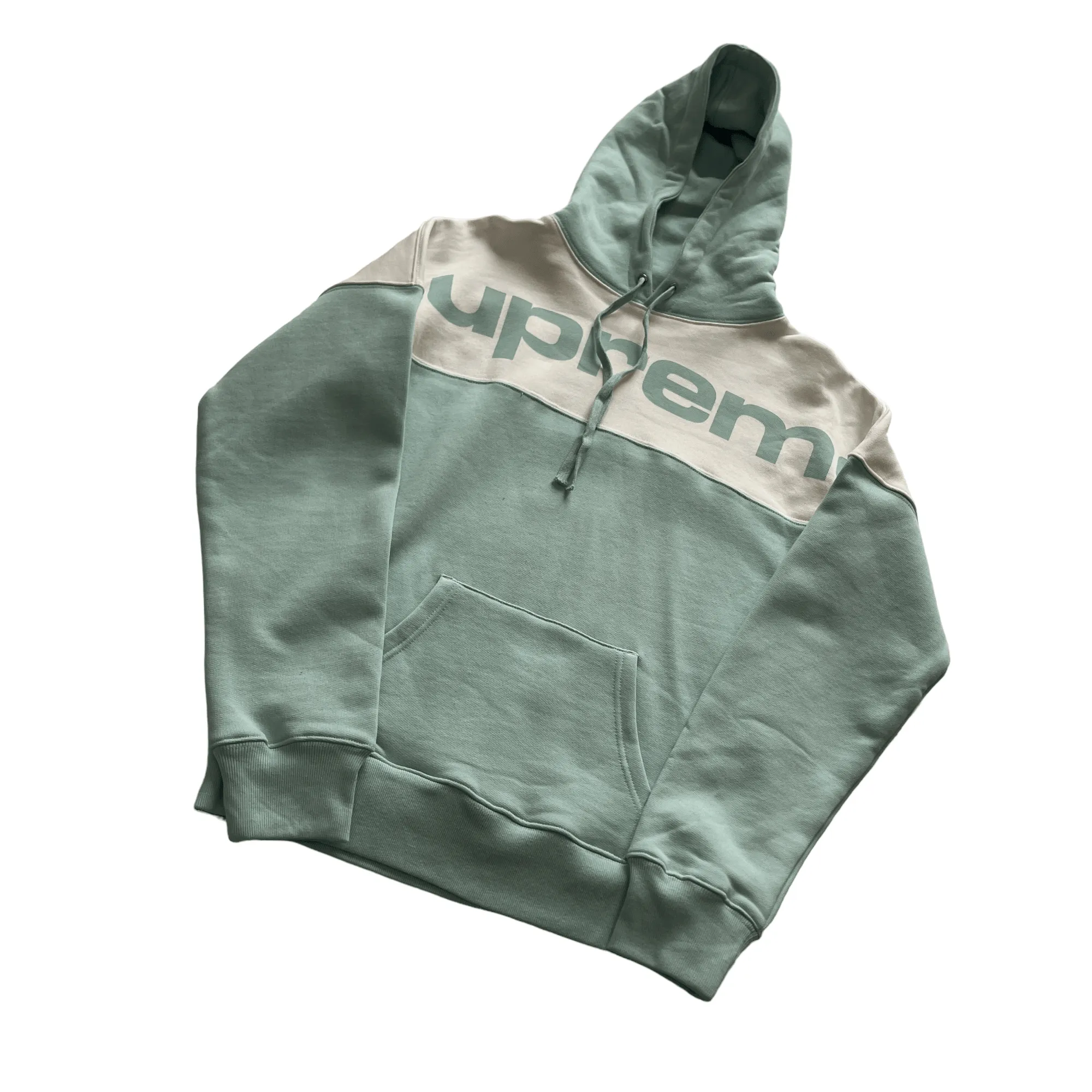 Ice Blue Supreme Blocked Hoodie - Small