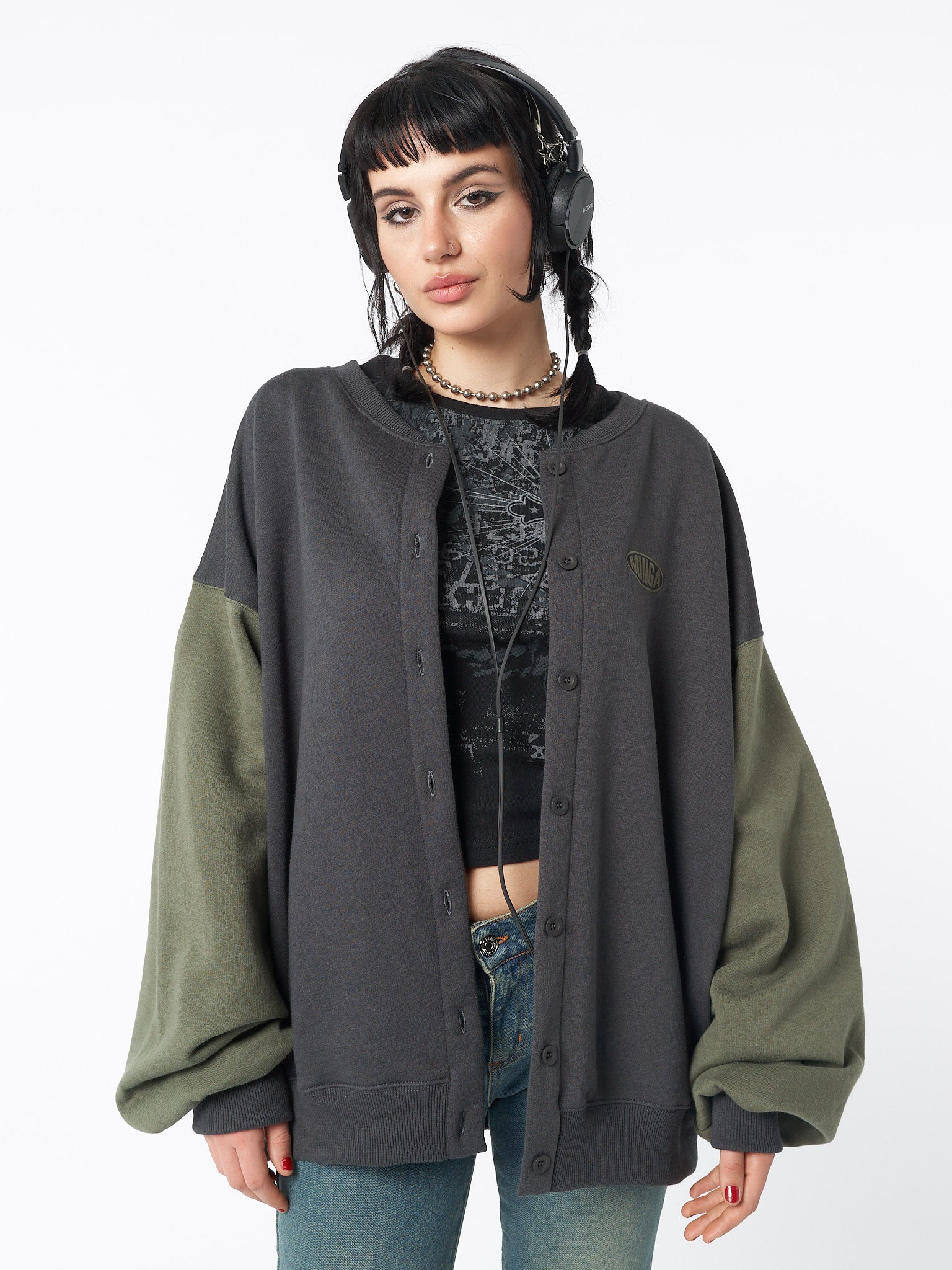 Ivy Black Green Bomber Jacket