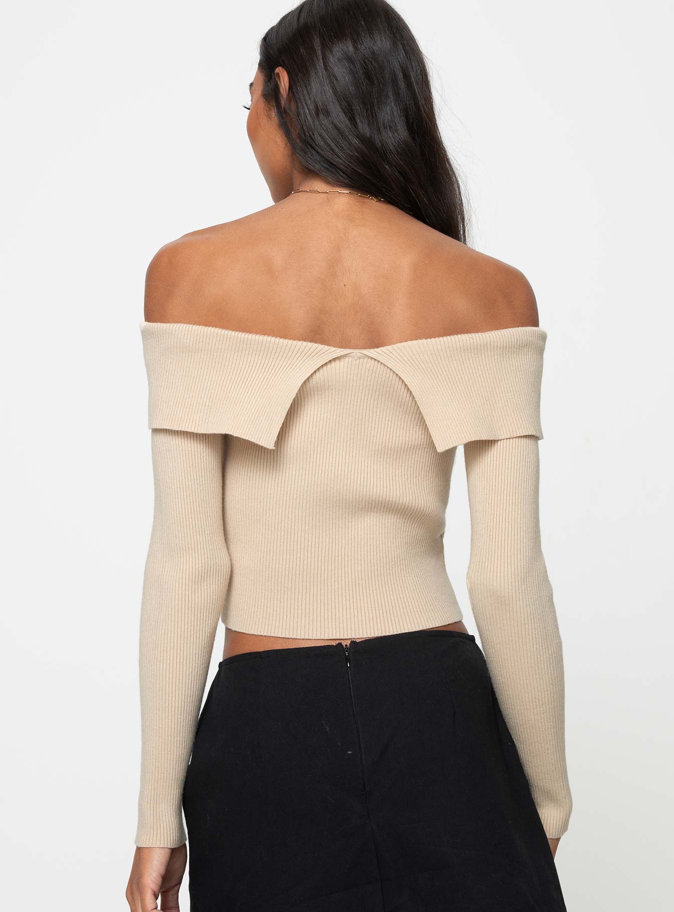 Kaelyn Zip Front Sweater Latte