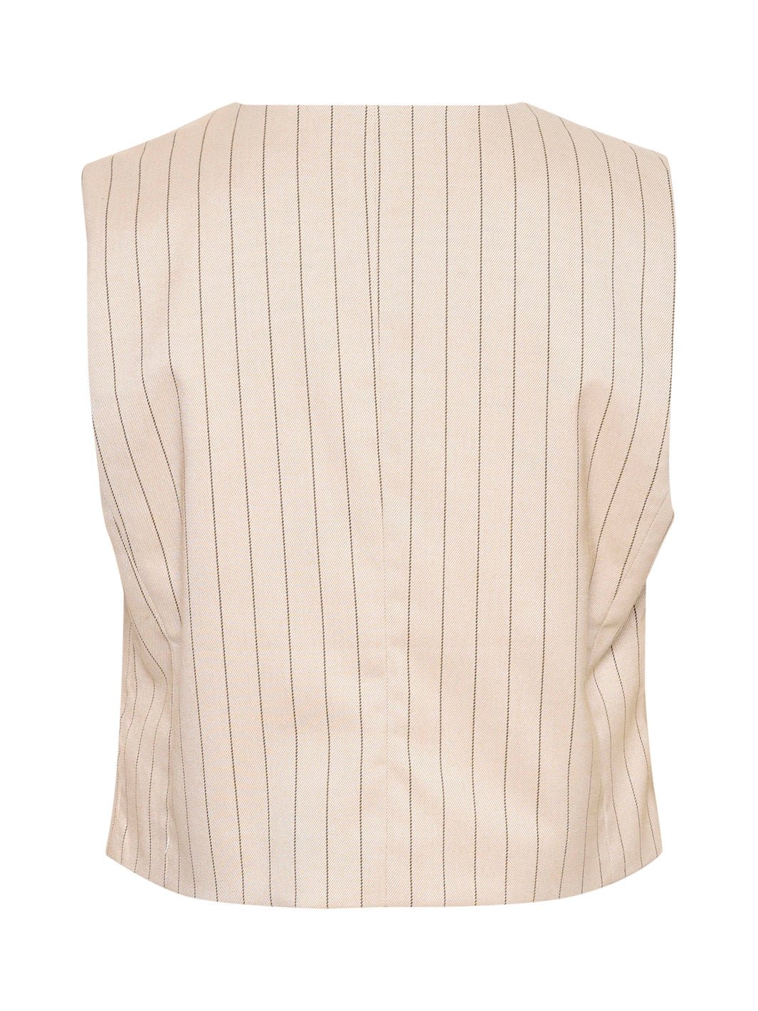 Kaffe KAagathe waistcoat sand/black pinstripe