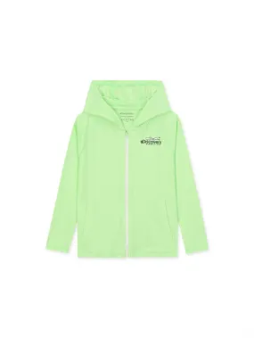 [KIDS] Hooded Zip-Up Rashguard Neon Mint