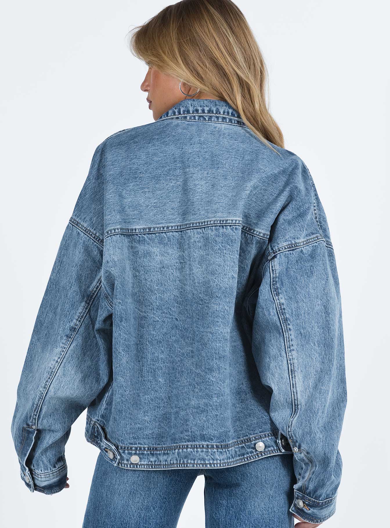 Kier Oversized Jacket Denim Mid Wash