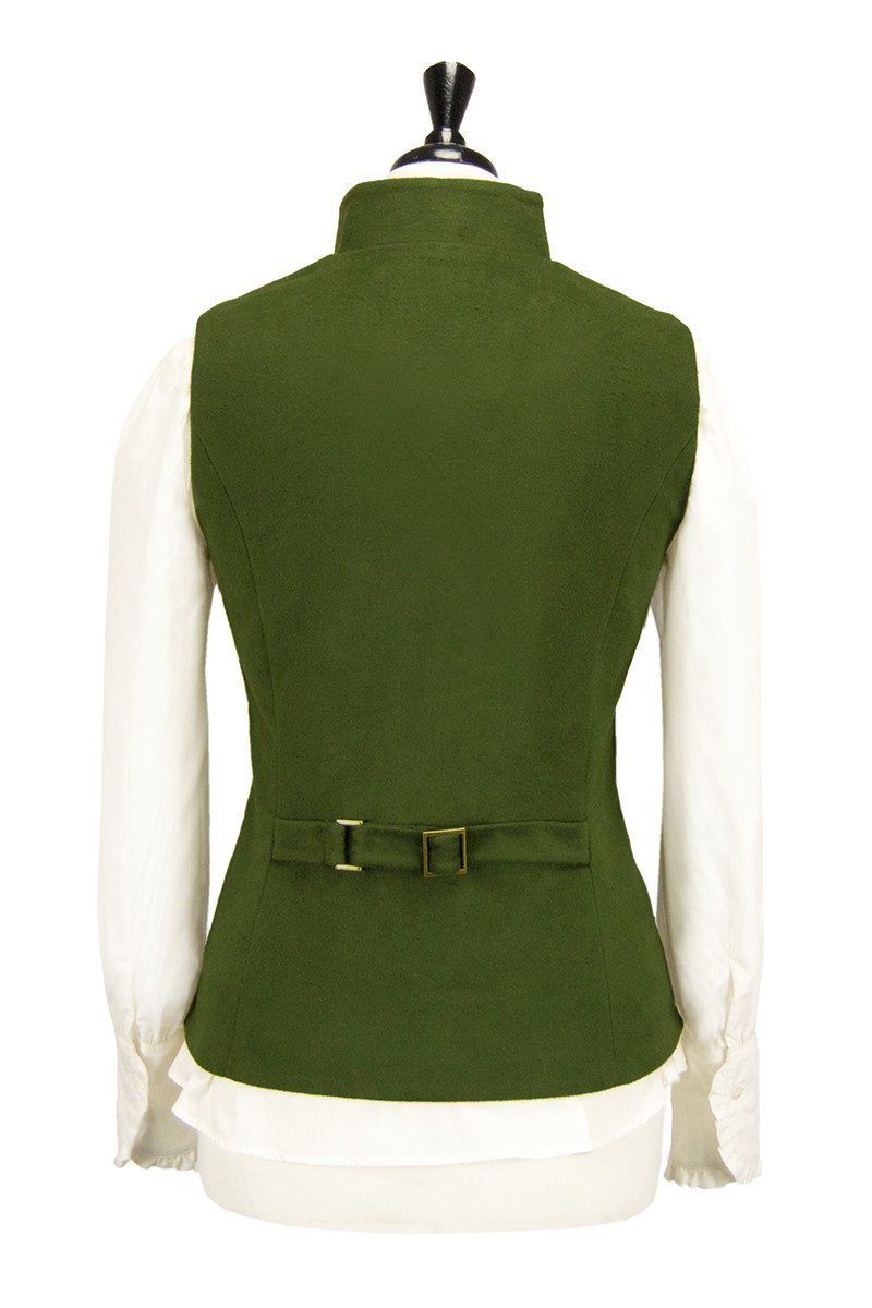 Lady's Regency Waistcoat (Bracken Green Moleskin)