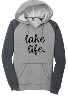 LAKE LIFE WOMEN'S FLEECE RAGLAN HOODIE