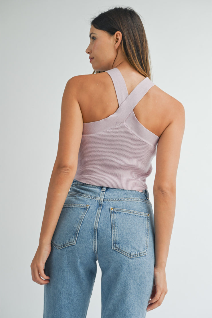 Lily Lavender Knit Crop Top