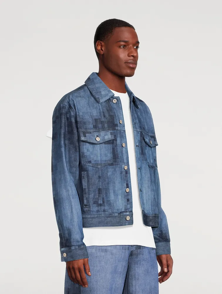 LOEWE Pixelated Denim Jacket