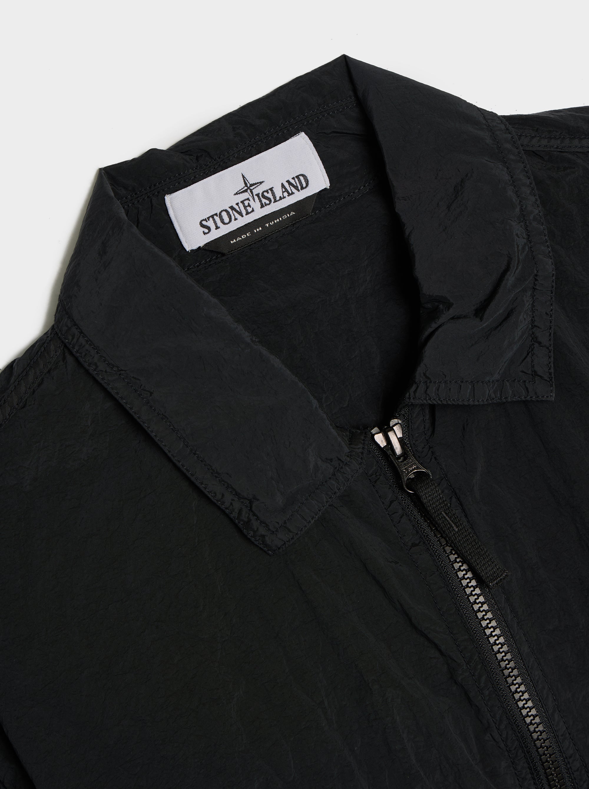 Logo Patch Overshirt, Black