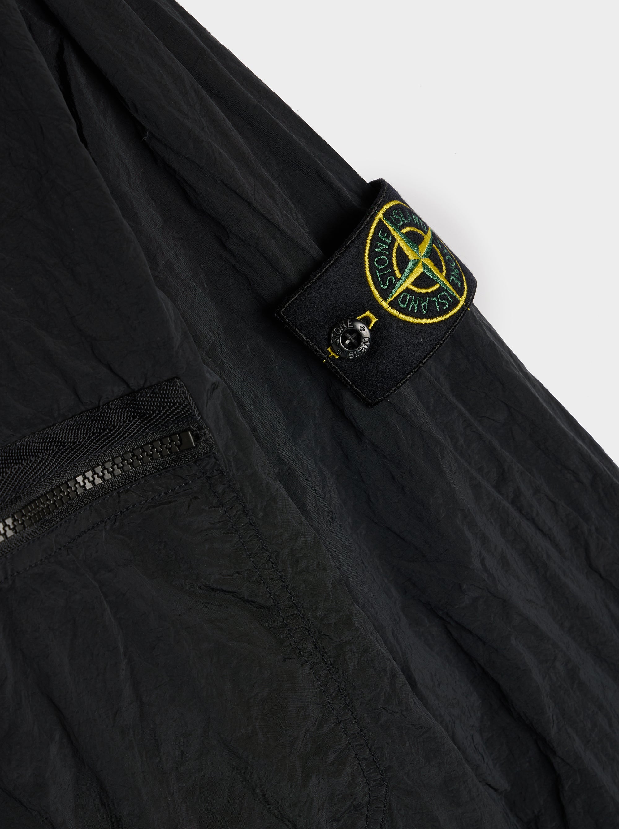 Logo Patch Overshirt, Black