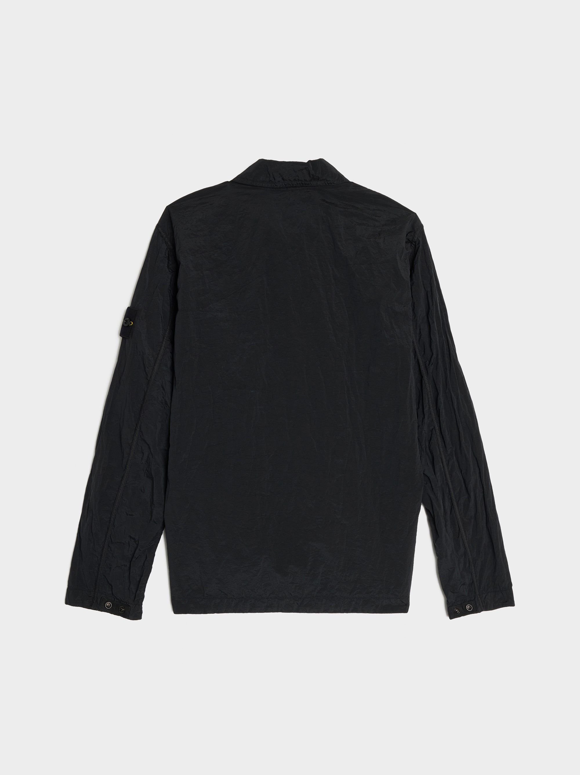 Logo Patch Overshirt, Black