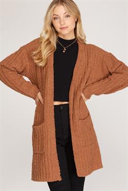 Long Sleeve Soft Knit Sweater Cardigan