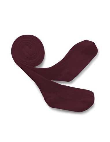 Louise ribbed tights-Bordeaux Grand Cru