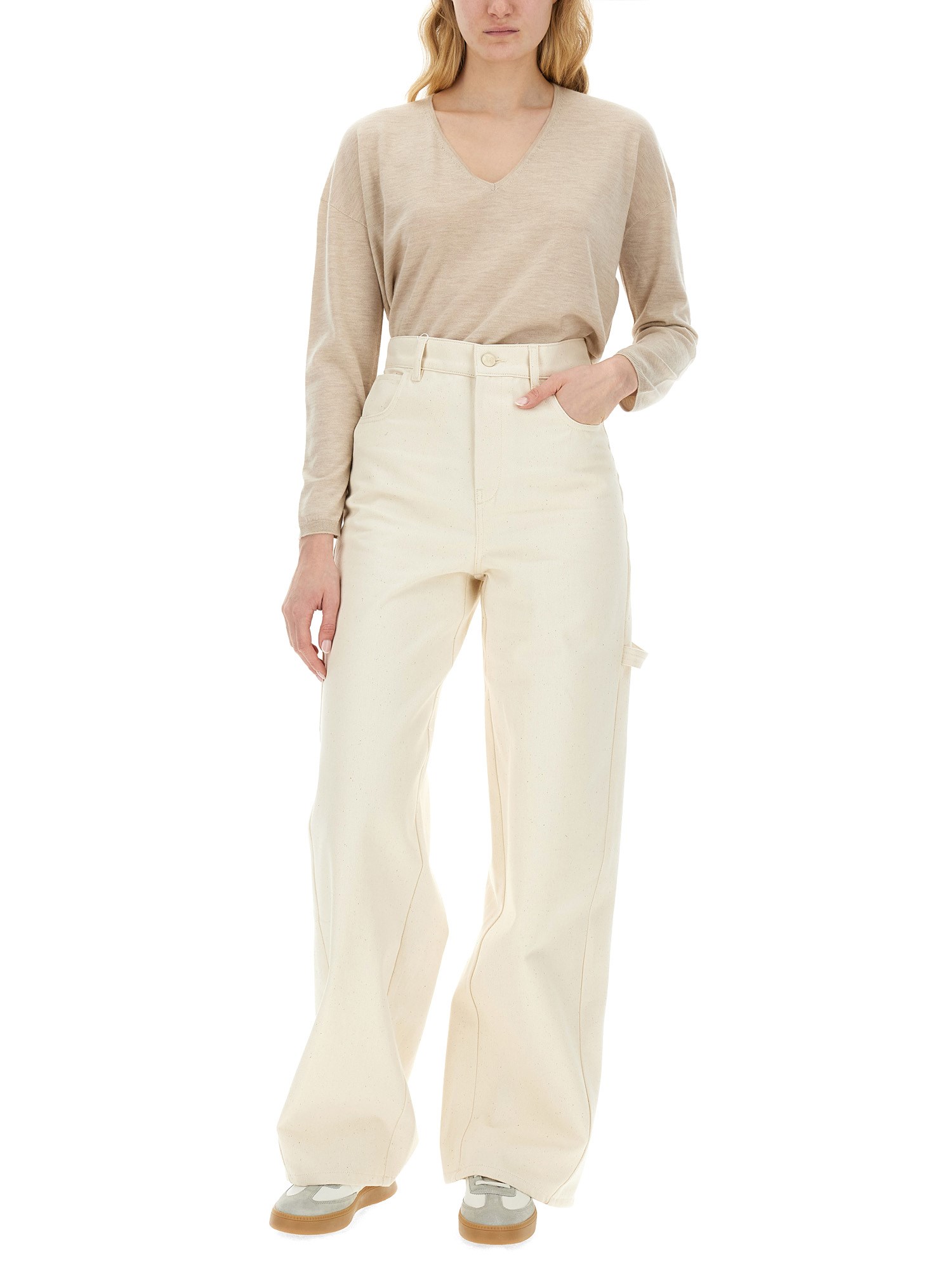 MAX MARA    LOOSE-FITTING COTTON DENIM PANTS