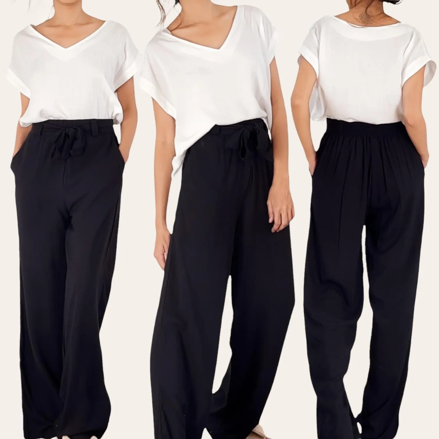 MEADOW Woven Color Block Top and Pants Coords