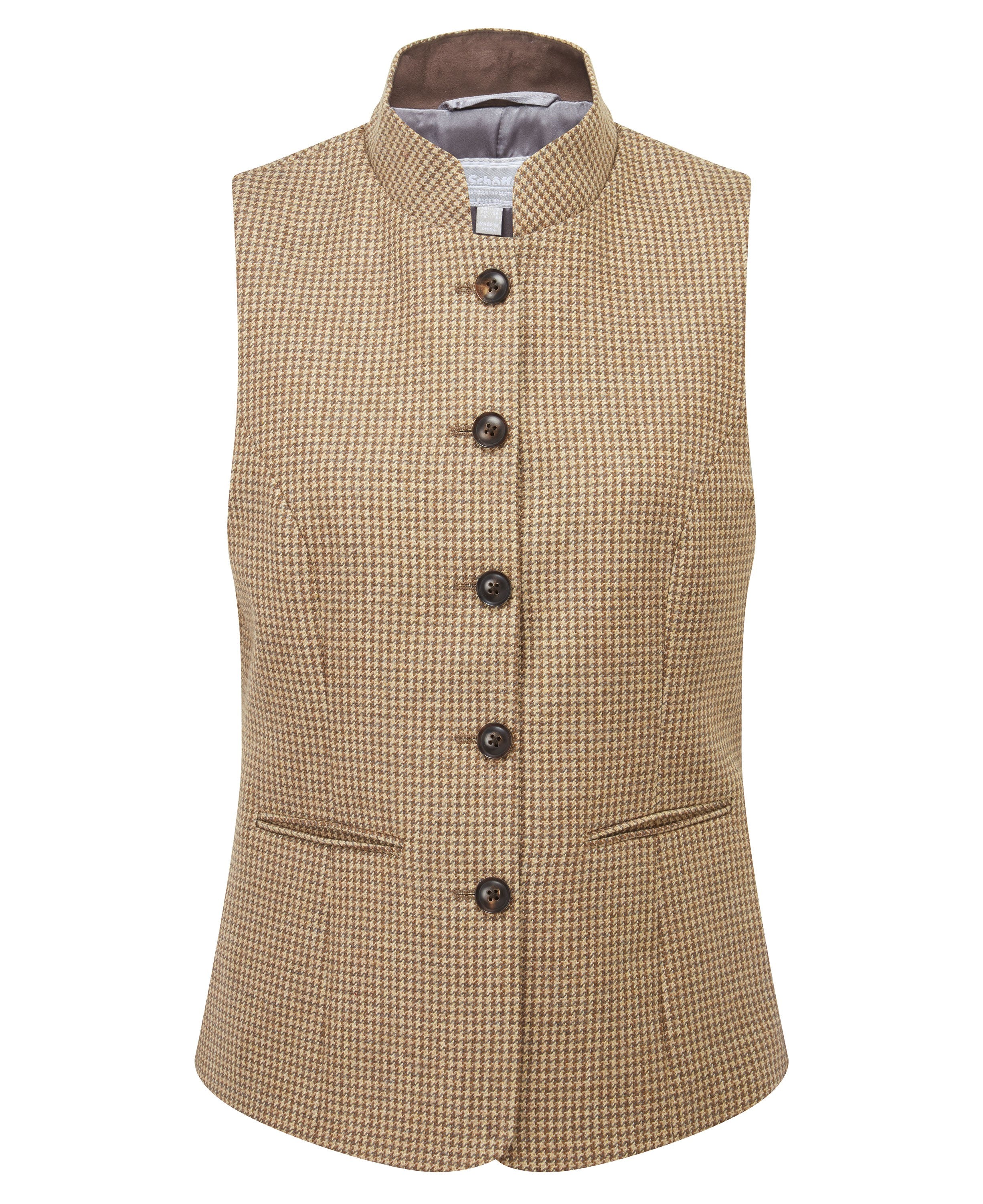 Millport Tweed Nehru Waistcoat                             Houndstooth Tweed