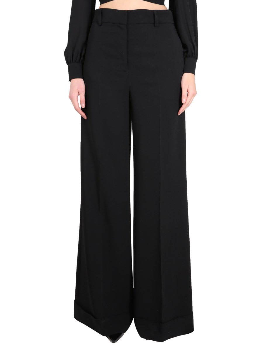 MOSCHINO    HIGH-WAISTED PANTS IN VISCOSE CREPE