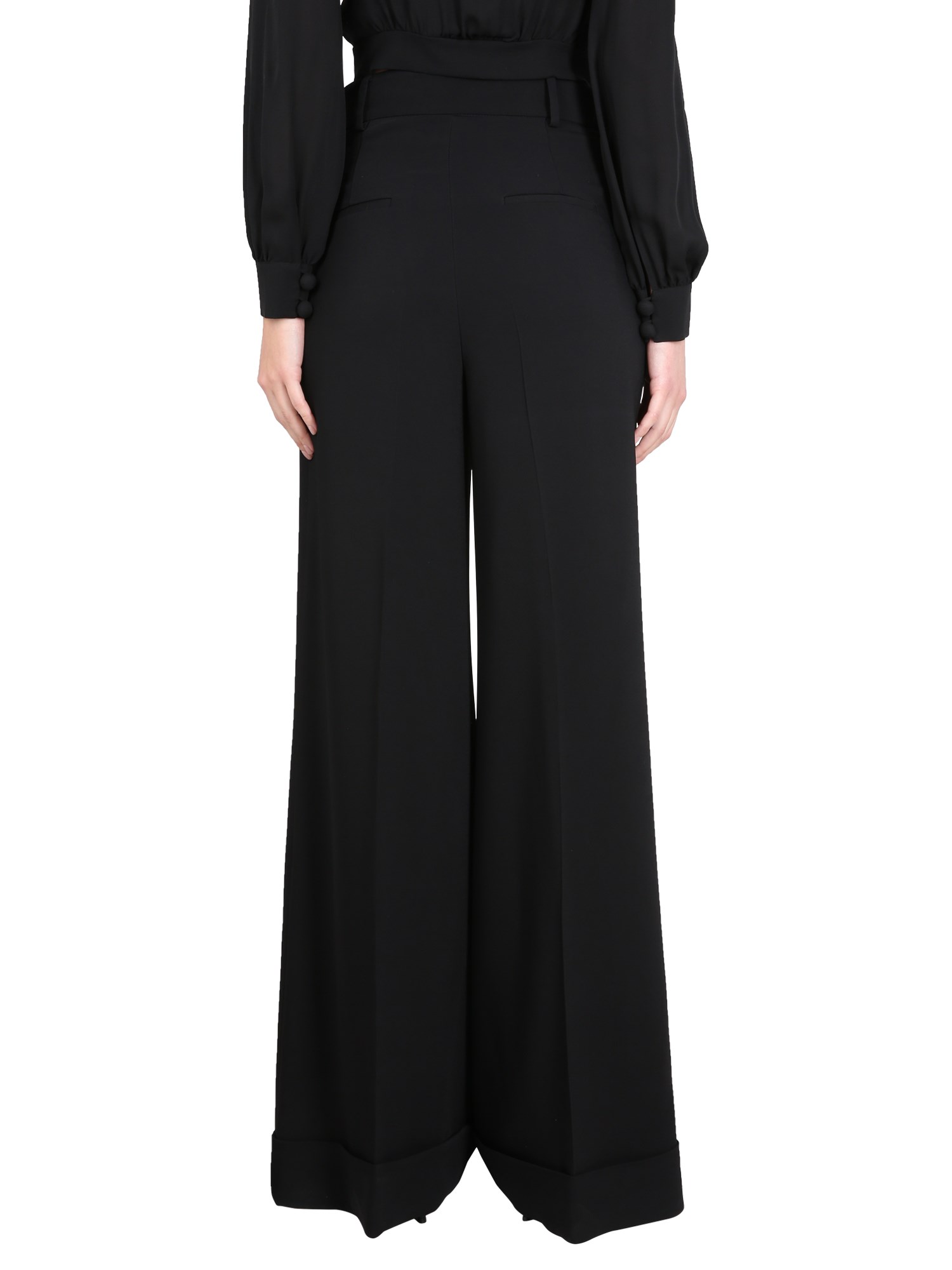 MOSCHINO    HIGH-WAISTED PANTS IN VISCOSE CREPE