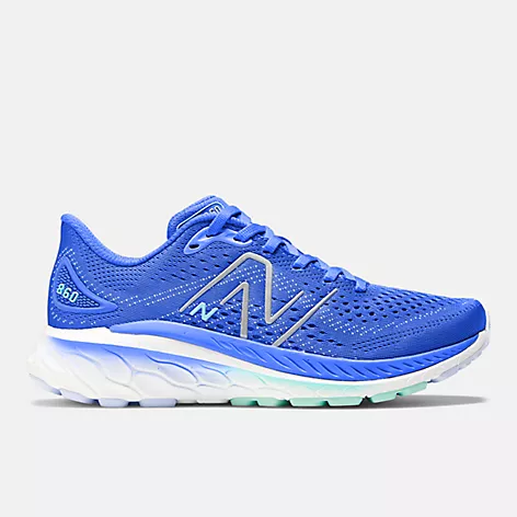 New Balance Womens 860v13 Athletic Shoes- Bright Lapis/Bright Mint/Starlight