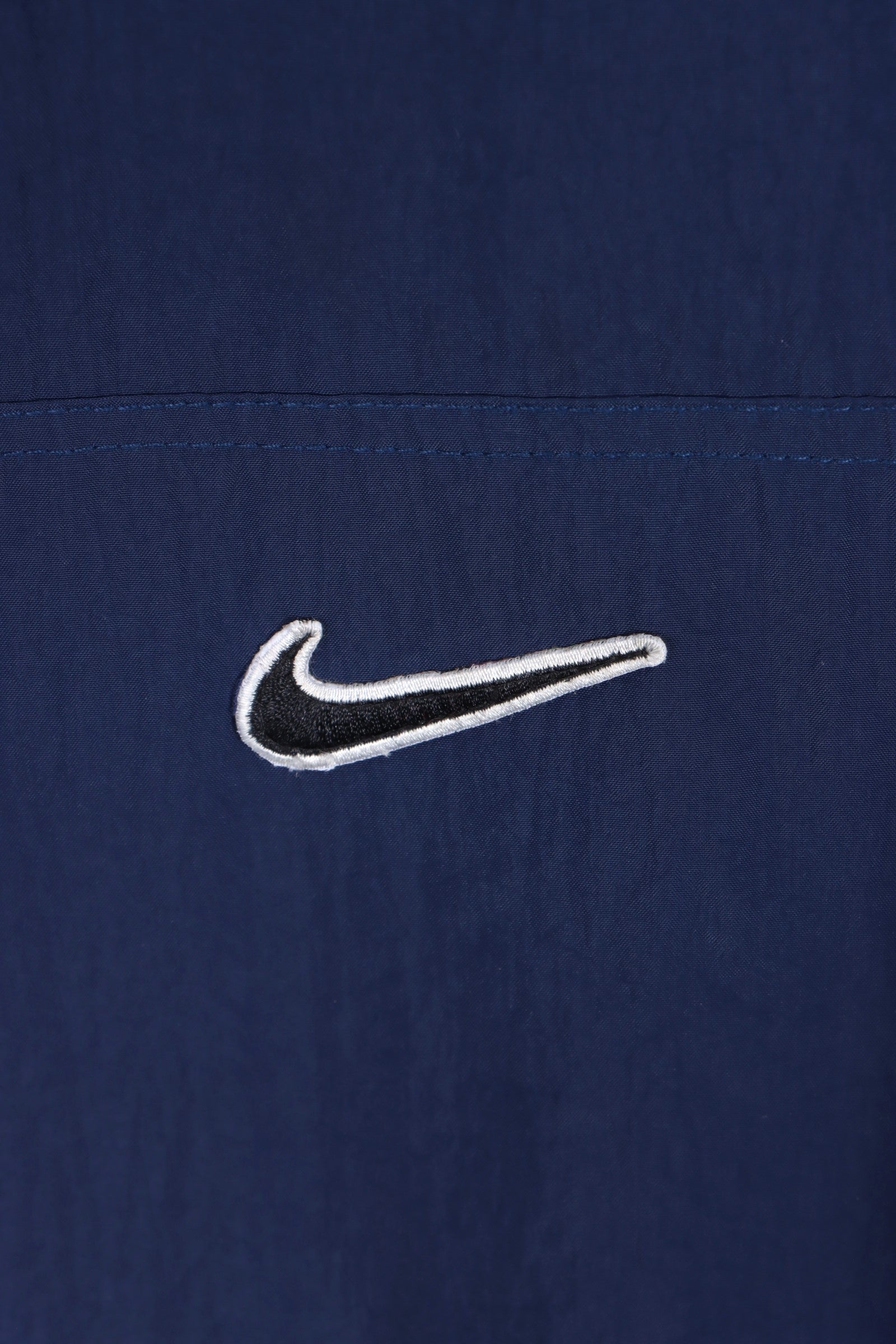 NIKE Centre Swoosh Logo Navy Blue Contrast Pull Over Windbreaker (XL)