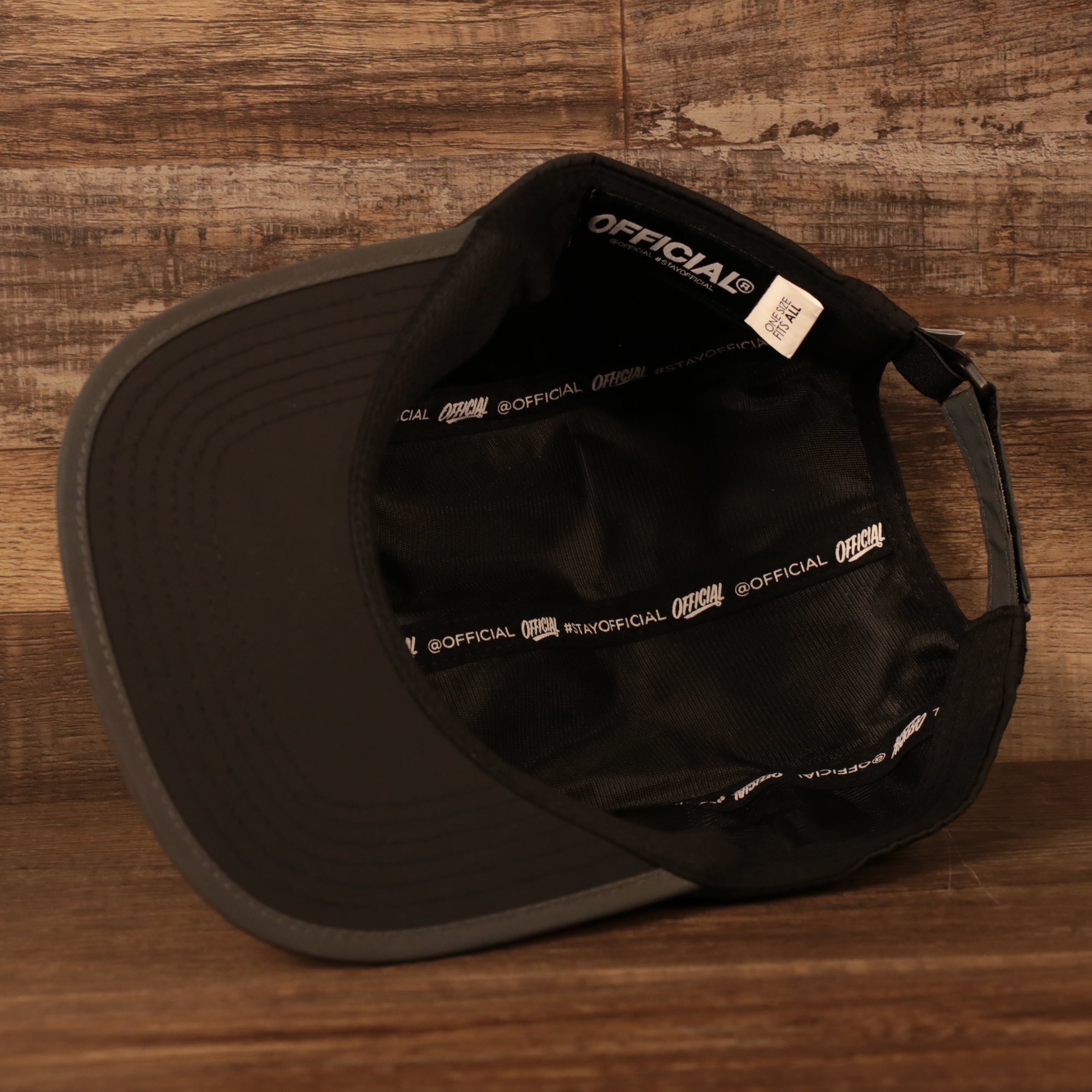 Official Hologram Brim Black Five Panel Camper Hat  with Side Pocket