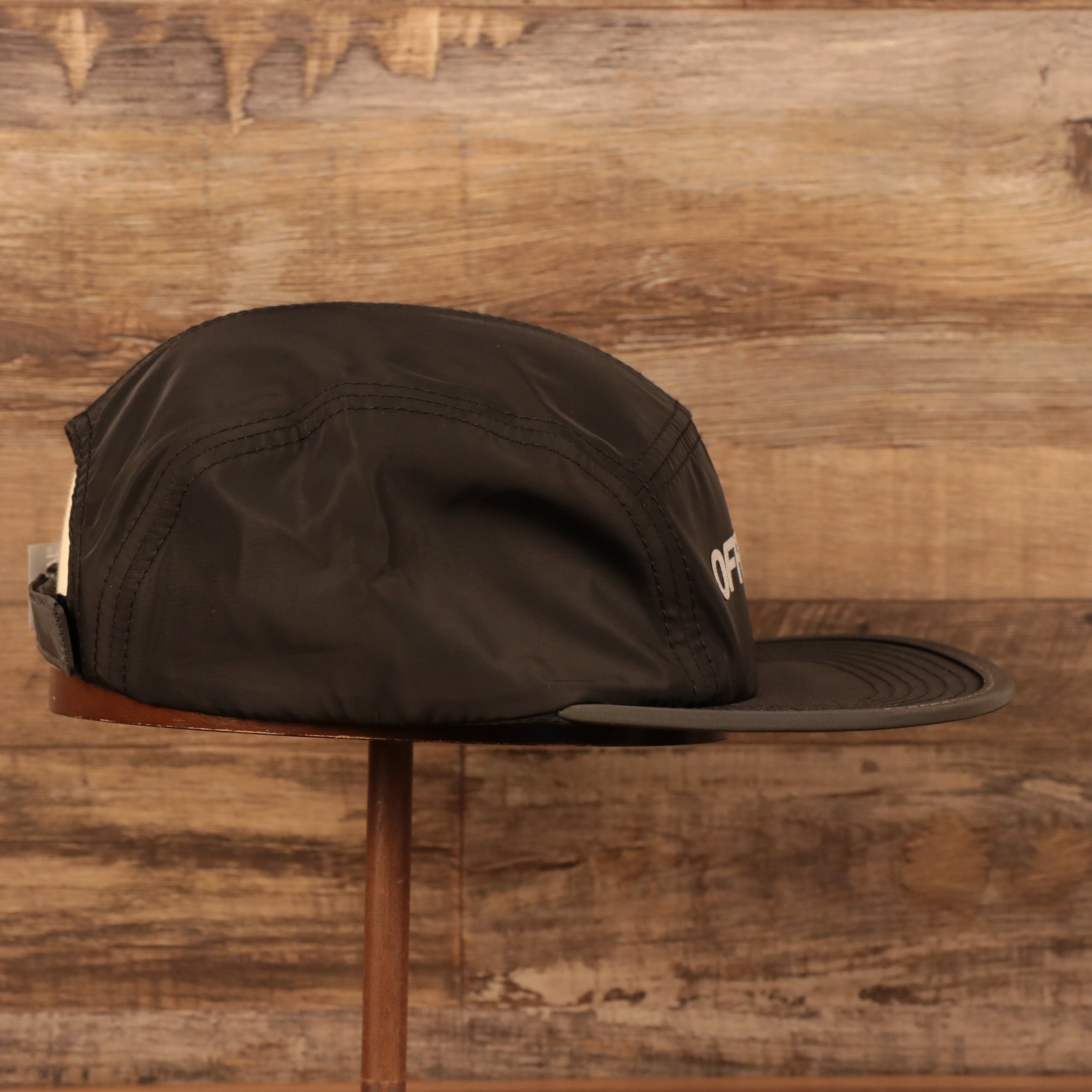 Official Hologram Brim Black Five Panel Camper Hat  with Side Pocket