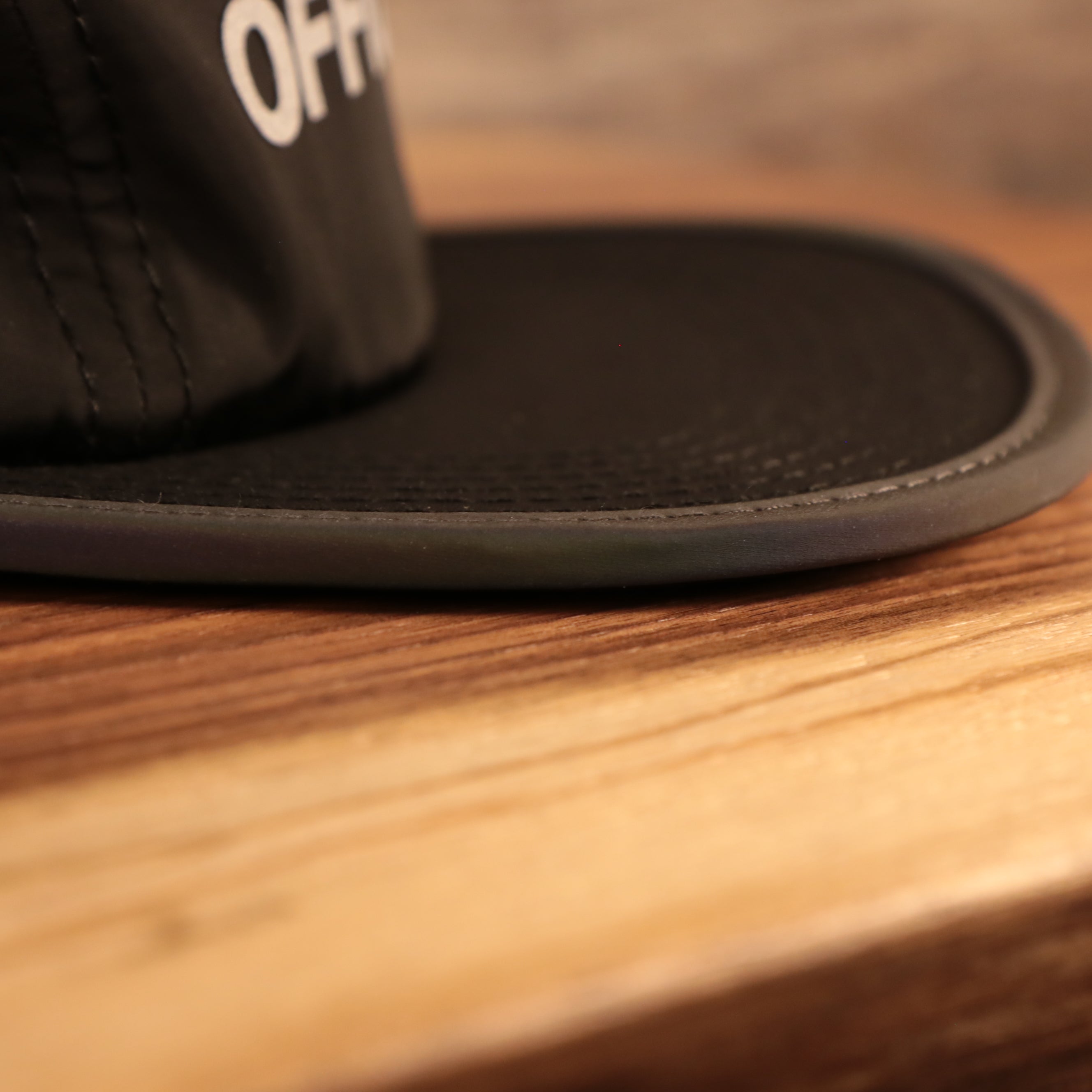 Official Hologram Brim Black Five Panel Camper Hat  with Side Pocket