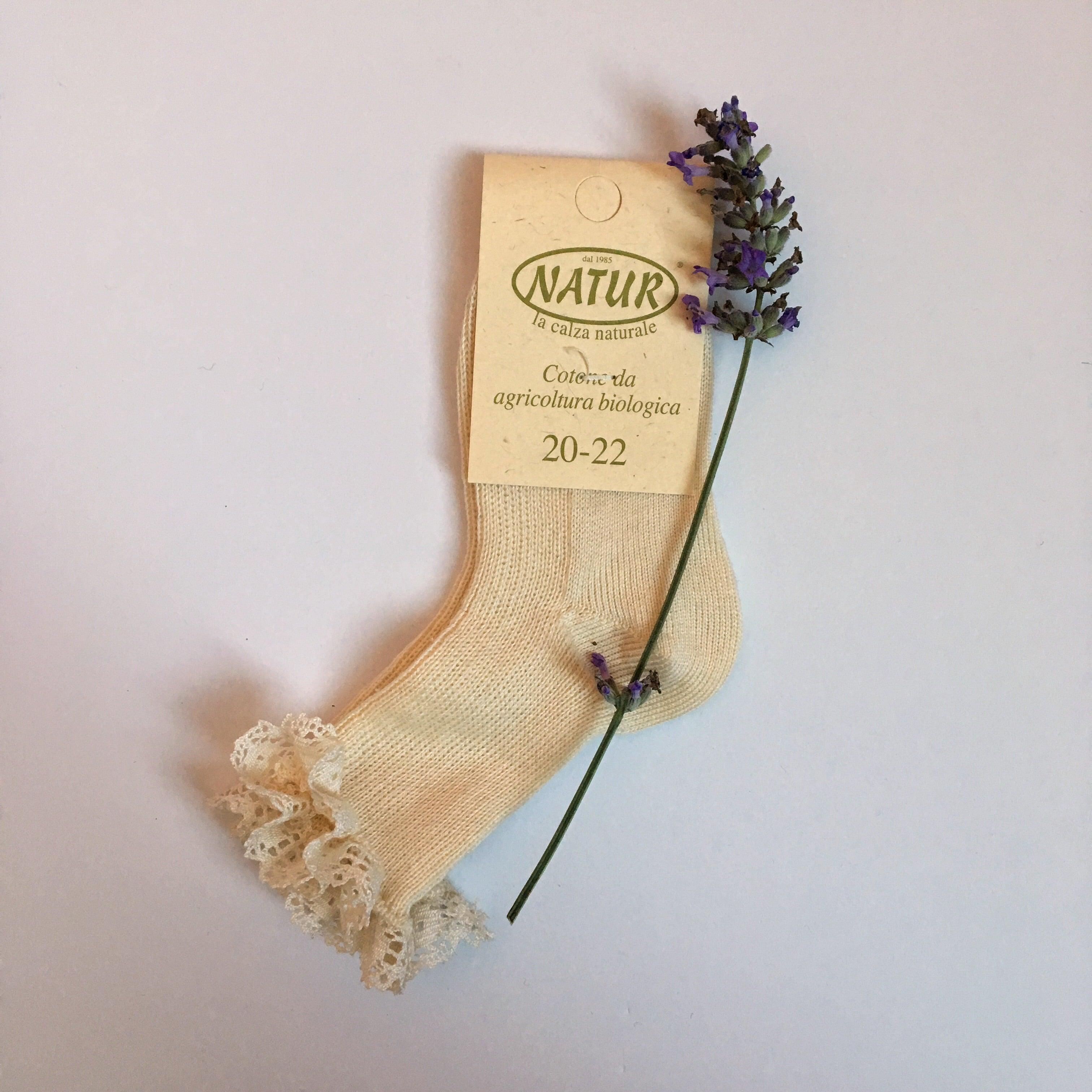 Organic Cotton short socks with frills