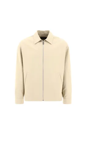 Overshirt With Zipper - Beige