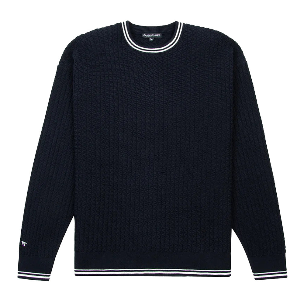 Paper Planes Racked Rib Sweater