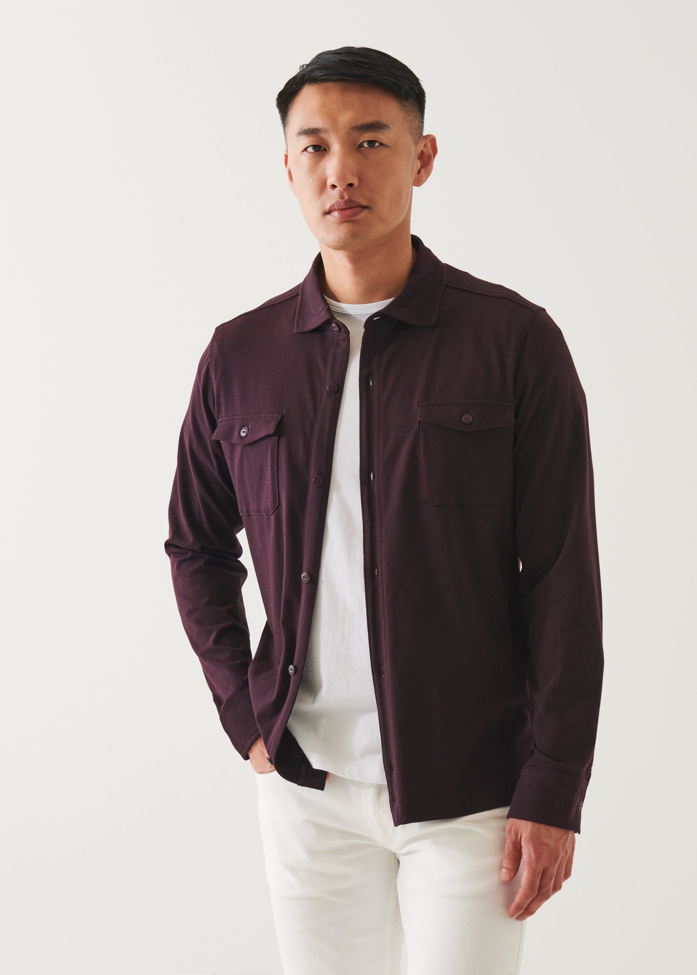 PIMA COTTON STRETCH OVERSHIRT