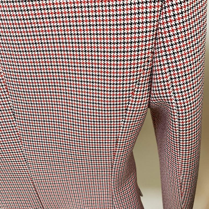 Pink Houndstooth Blazer Women - Formal-Business - Plaid