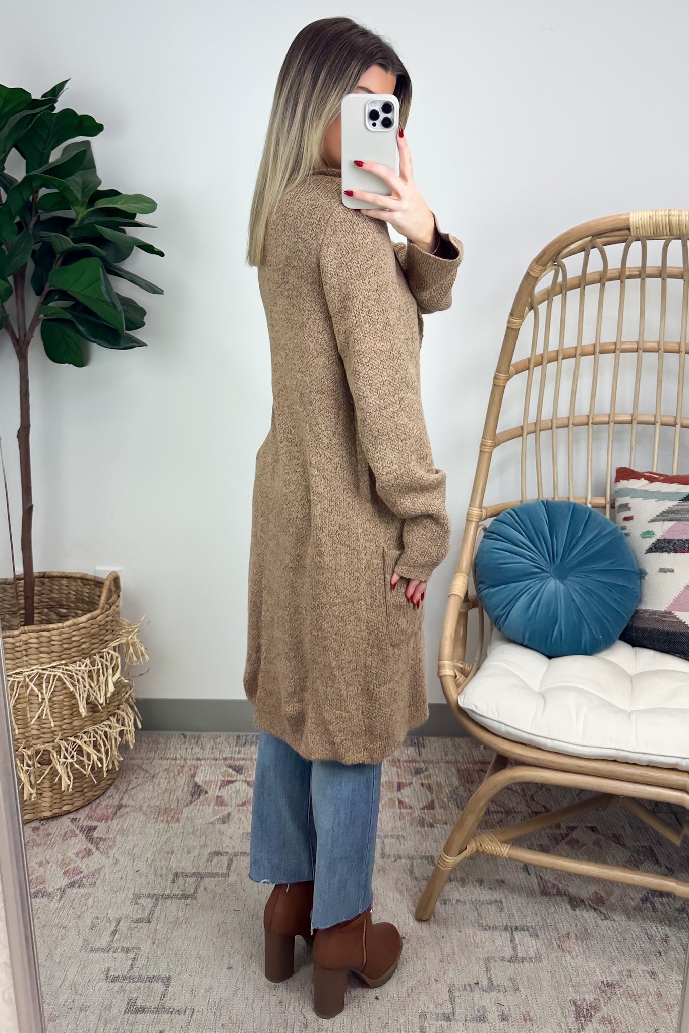 Poised Charm Two Tone Button Coat Cardigan - FINAL SALE