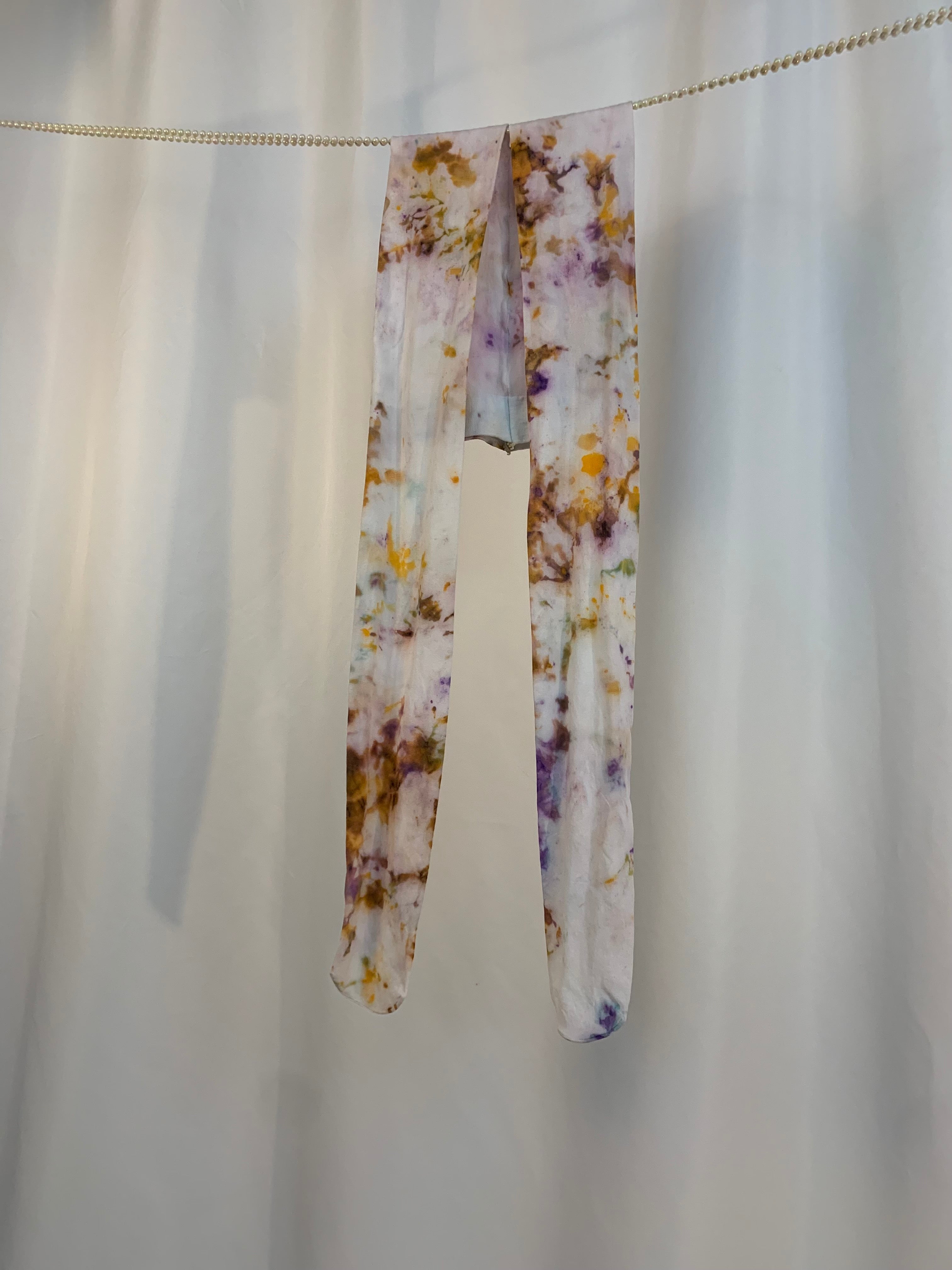 Recycled garden tie dye tights