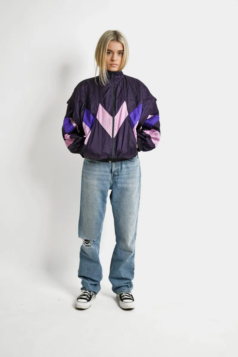 Retro lightweight windbreaker purple