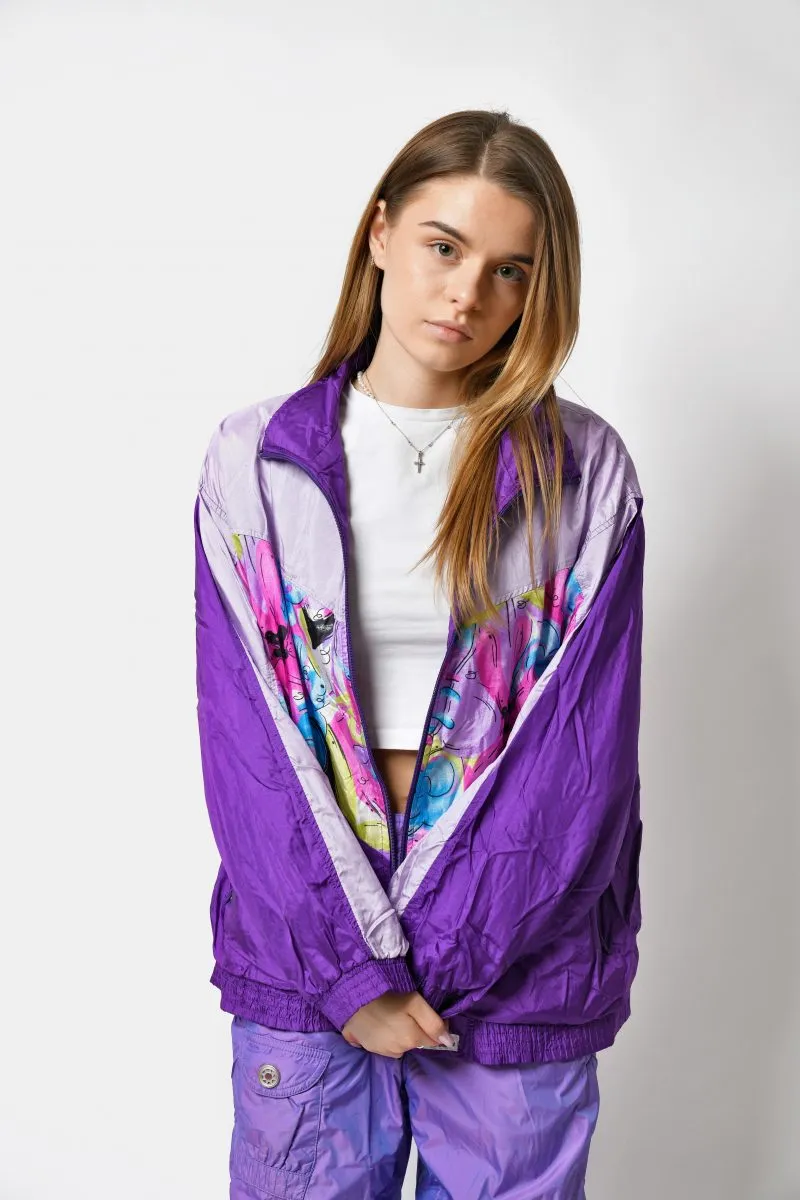 Retro windbreaker purple