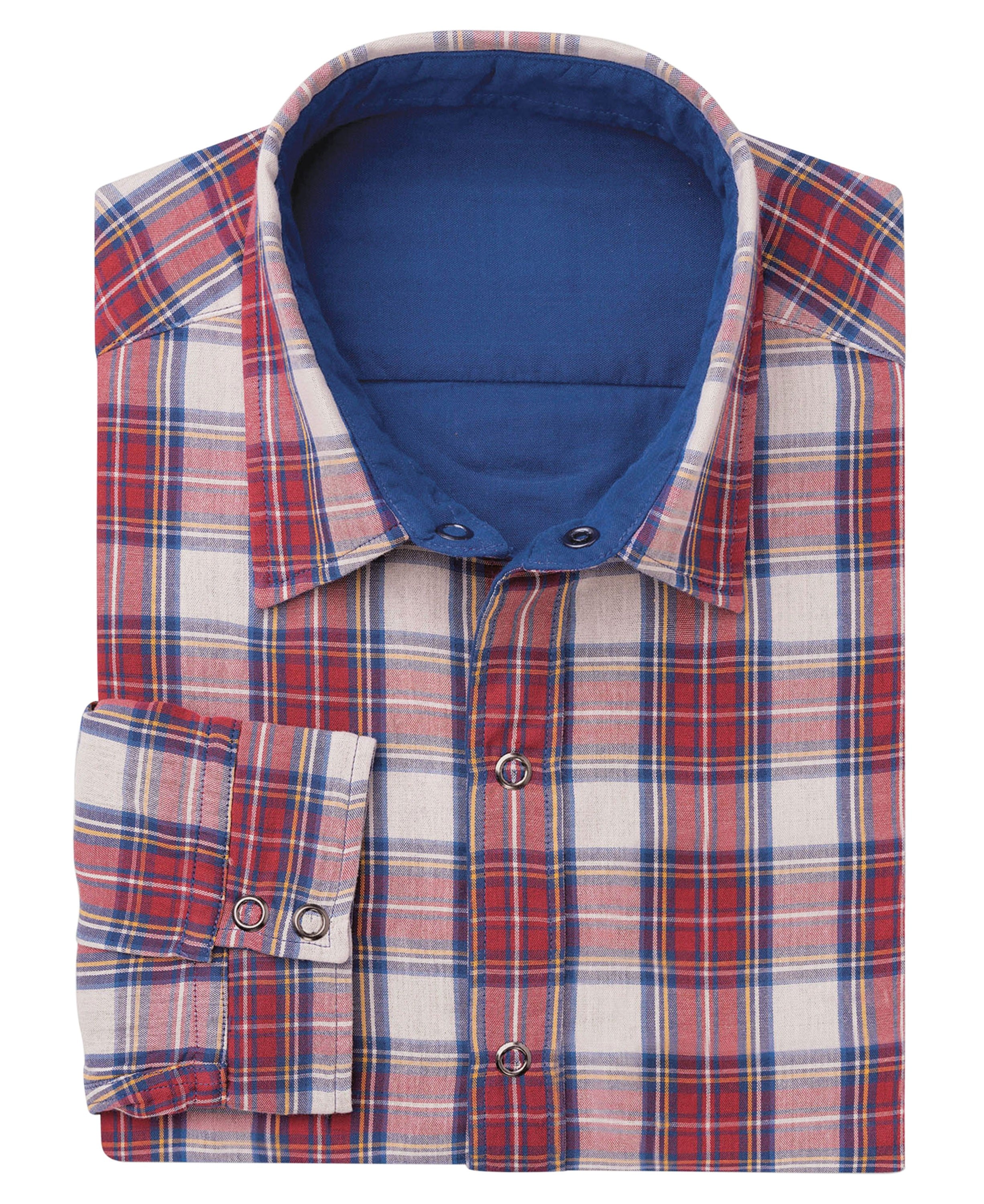 Reversible Check Overshirt                             Wine