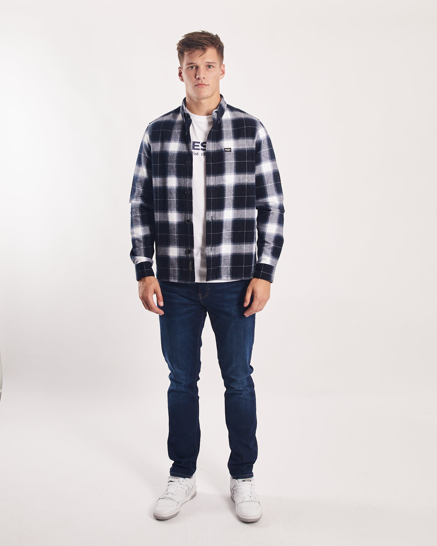 Rhyland Overshirt Navy Check